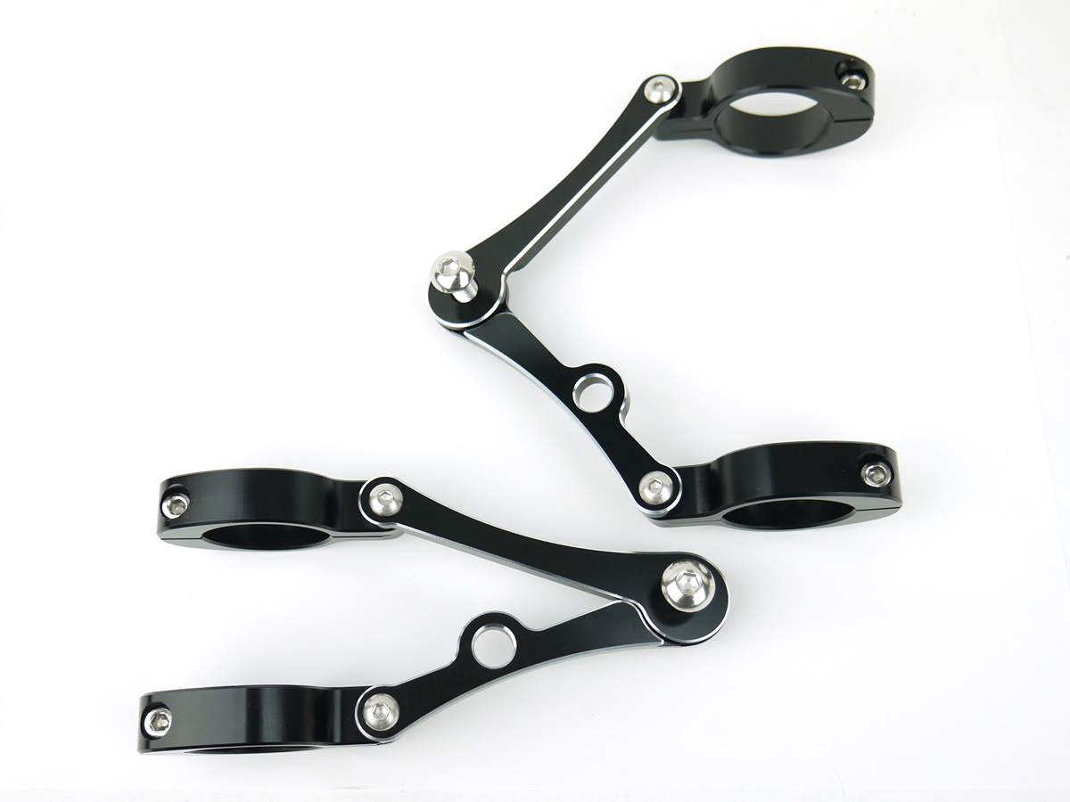 アジャスタブル ヘッドライトステー ステー ブラック カフェレーサー