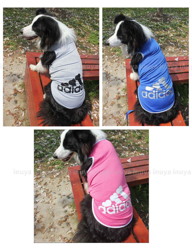 犬服 中型犬用 タンクトップ アディドッグ メッシュ 春 夏服 adidog