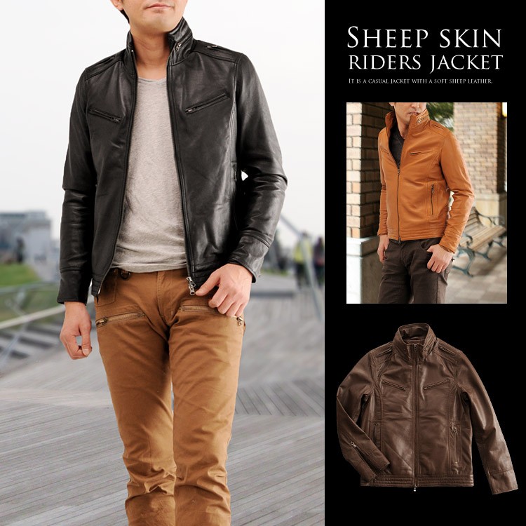 sankyo shokai（三京商会） [5%offクーポン]ライダースレザー シープ