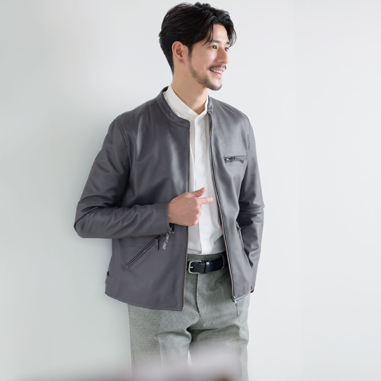 sankyo shokai（三京商会） レザージャケット メンズ 本革 ラムレザー