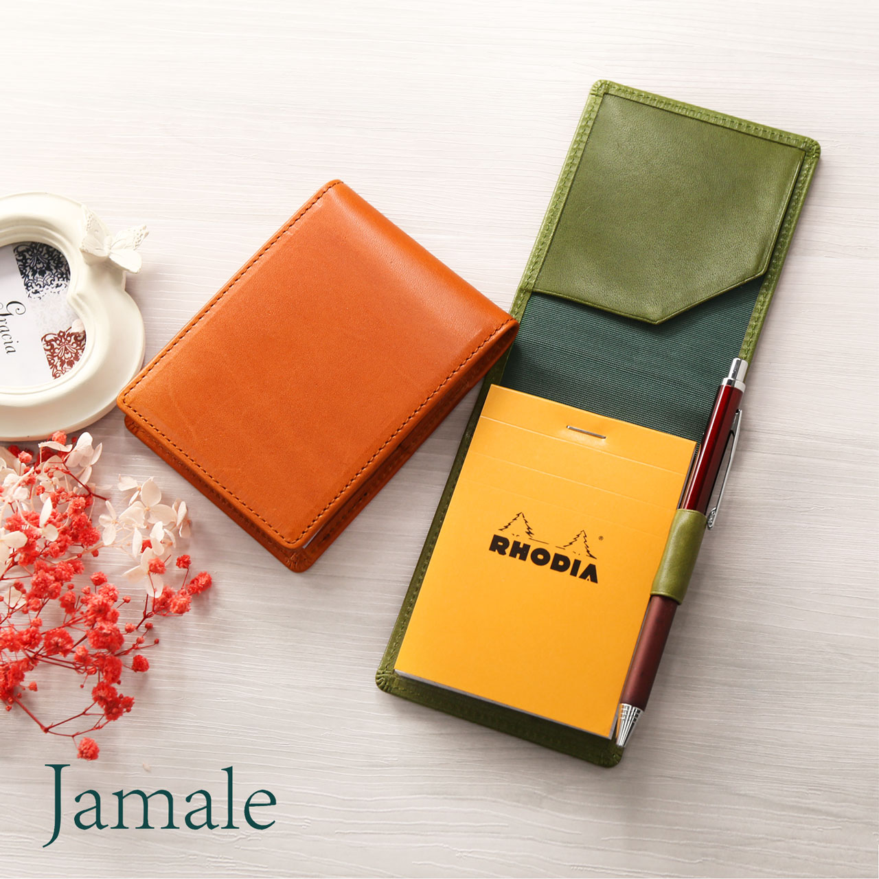 Jamale（ジャマレ） 栃木レザー メモカバー Jamale No.11 ロディア