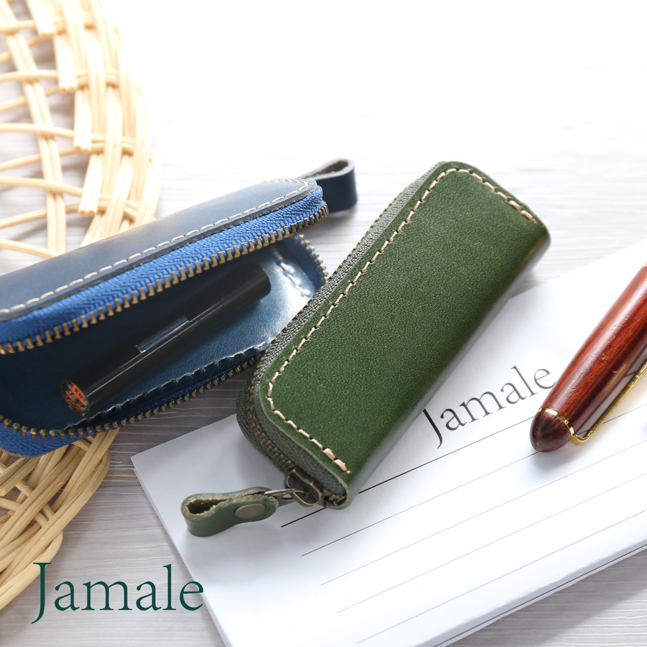 Jamale（ジャマレ） 栃木レザー 印鑑ケース 革 日本製 お洒落 レザー