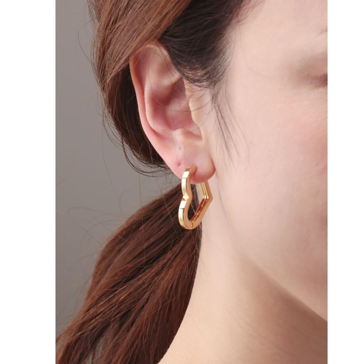 sankyo shokai（三京商会） ハート フープ ピアス ニッケルフリー 低