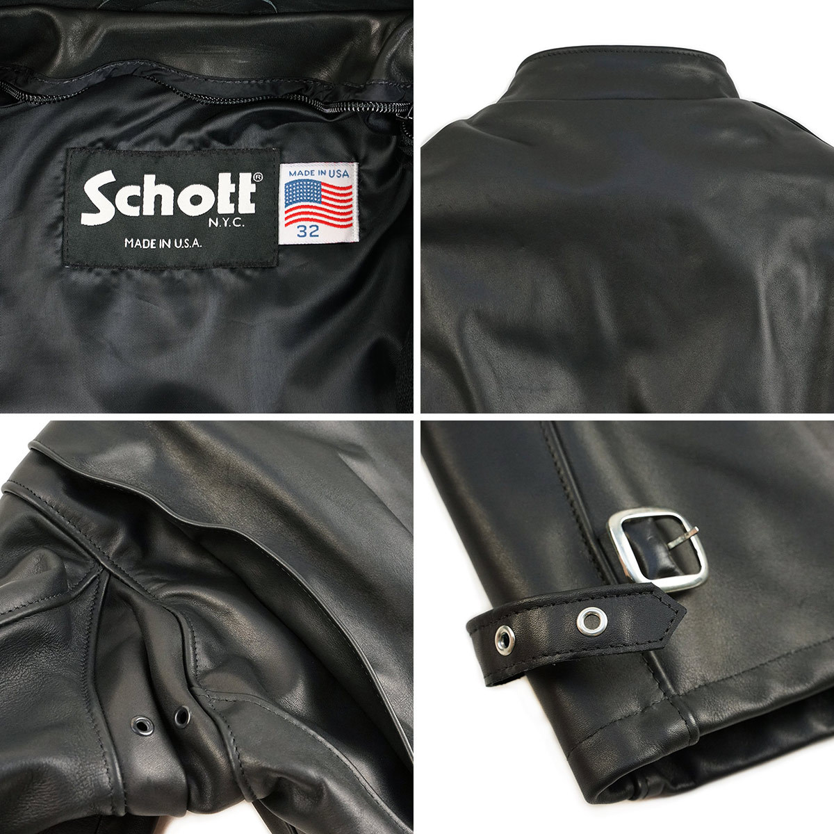 Schott N.Y.C（ショット） SCHOTT 141 シングルライダース ブラック