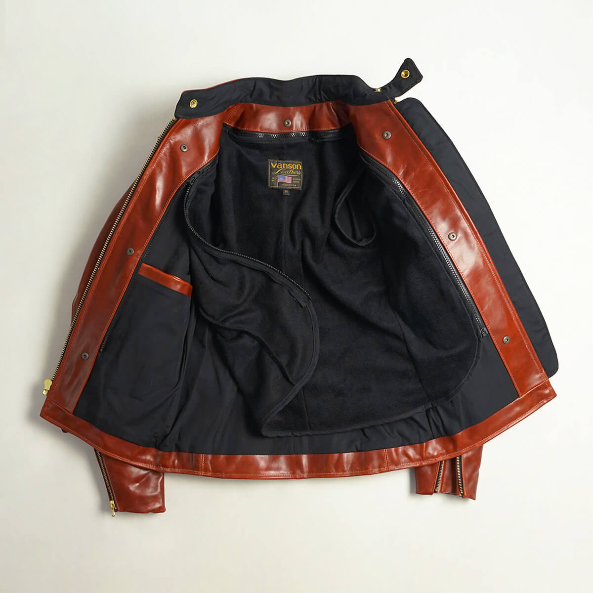 VANSON（バンソン） VANSON MODEL B シングル ライダース オクタゴン