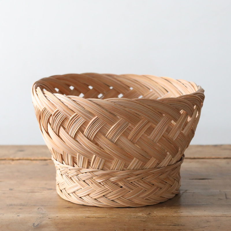 ニッパヤシ 深型バスケット 直径28cm 収納 かご バスケット インテリア