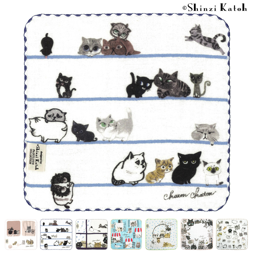 猫の親子 猫の親子の絆を表現 本物 シルクスクリーン 猫の親子 猫の