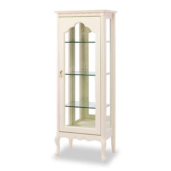 キュリオ ショーケース クラシック調 猫脚 フルール 幅55cm （ 開梱