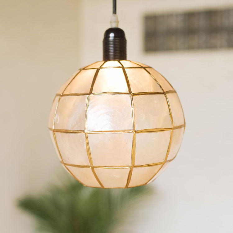 カピス貝 照明 ライト カピスシェル 天井照明 吊り下げ照明 ペンダント