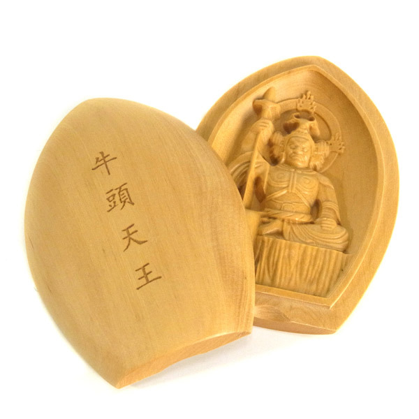 懐中仏 牛頭天王 柘植製 香合仏 仏像 : 仏像と縁起物の専門店 龍祥本舗