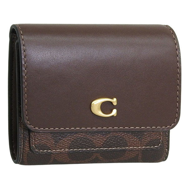 COACH（コーチ） 財布 レディース 2つ折り 折財布 ブラウン ミラ