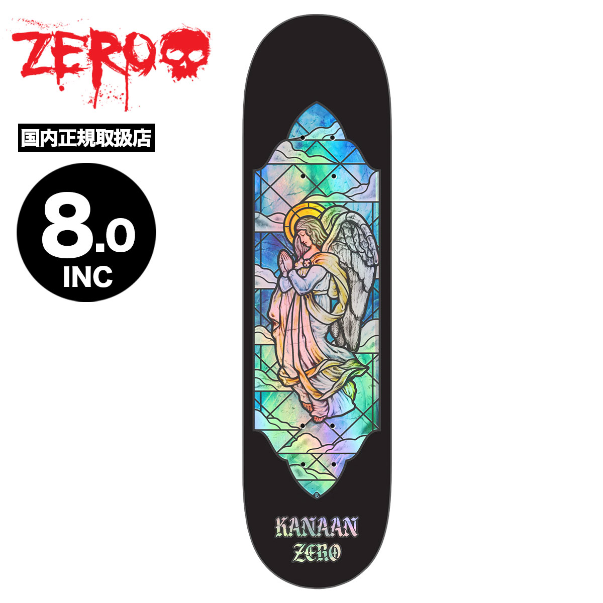 ZERO ゼロ スケートボード スケボー デッキ 8.0inch ステンドグラス 3D