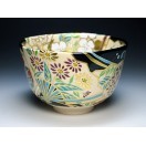 茶道具 抹茶茶碗 粉引 鳥獣戯画茶碗 横井清秀作 化粧箱入 : お茶道具の