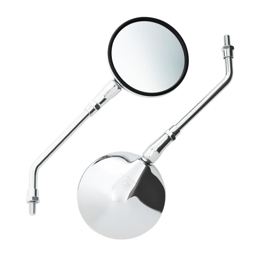 バイクミラー Z2タイプ クロムメッキ 汎用 左右セット M10 正ネジ 鏡面