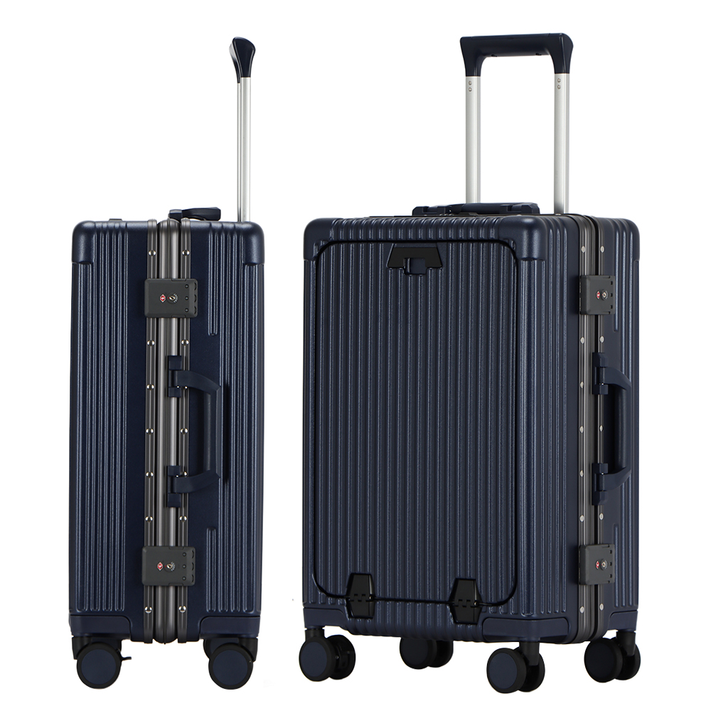 ZIPで放送」スーツケース フロントオープン 多機能スーツケース