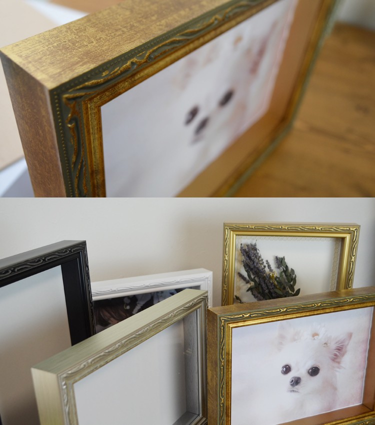 FF ボックスフレーム 立体額 額縁 ハガキ 150×105mm アンティーク 風