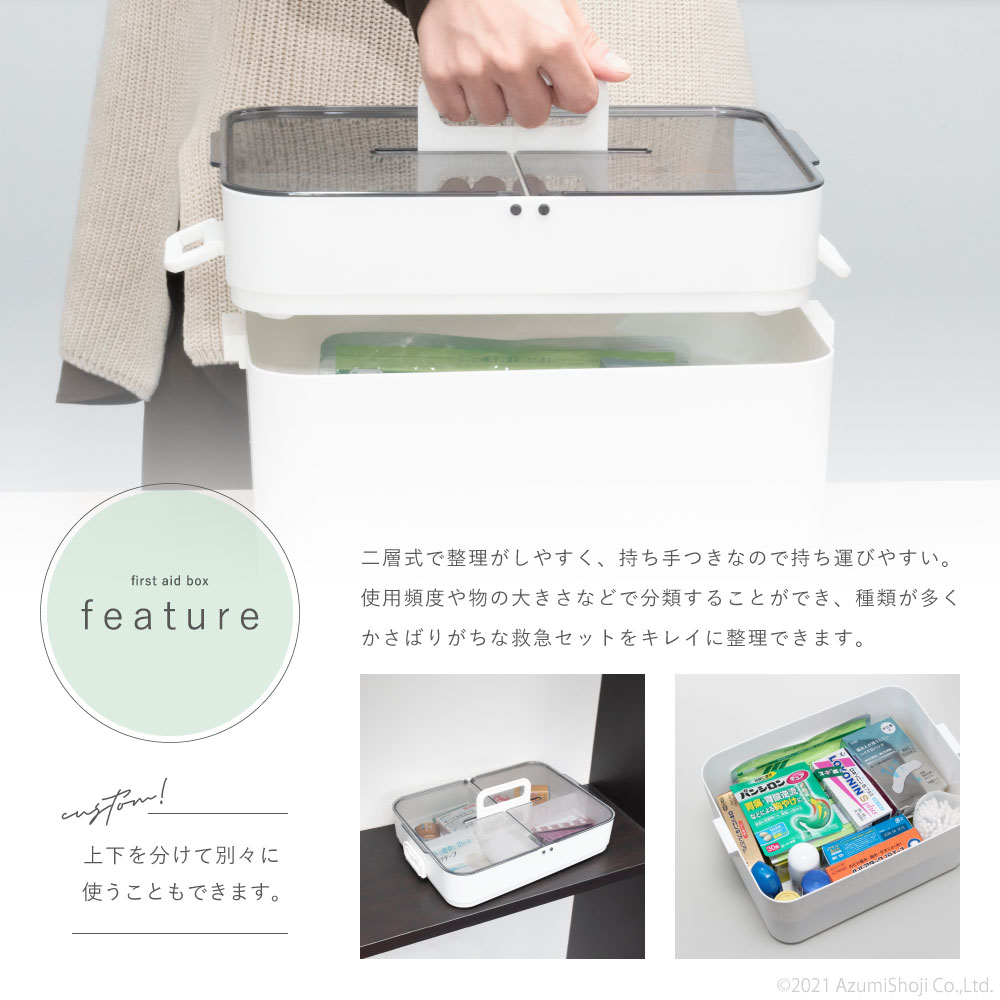 プチヴェールボックス 収納ボックス トレカ収納 救急箱 透明 2個 セット ②