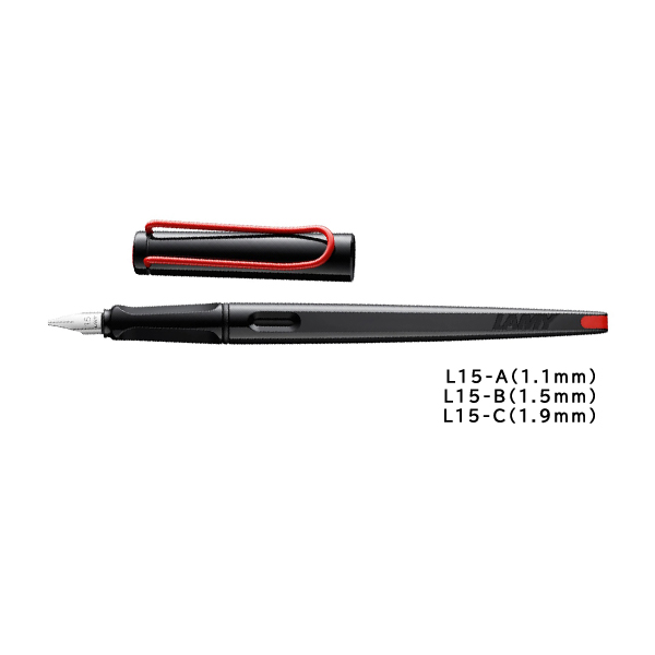 LAMY（ラミー） joy 万年筆 カリグラフィーブラックレッドクリップ