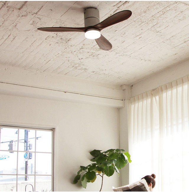 ナチュラルウッドシーリングファン 3枚羽根 3枚羽根の海外・輸入