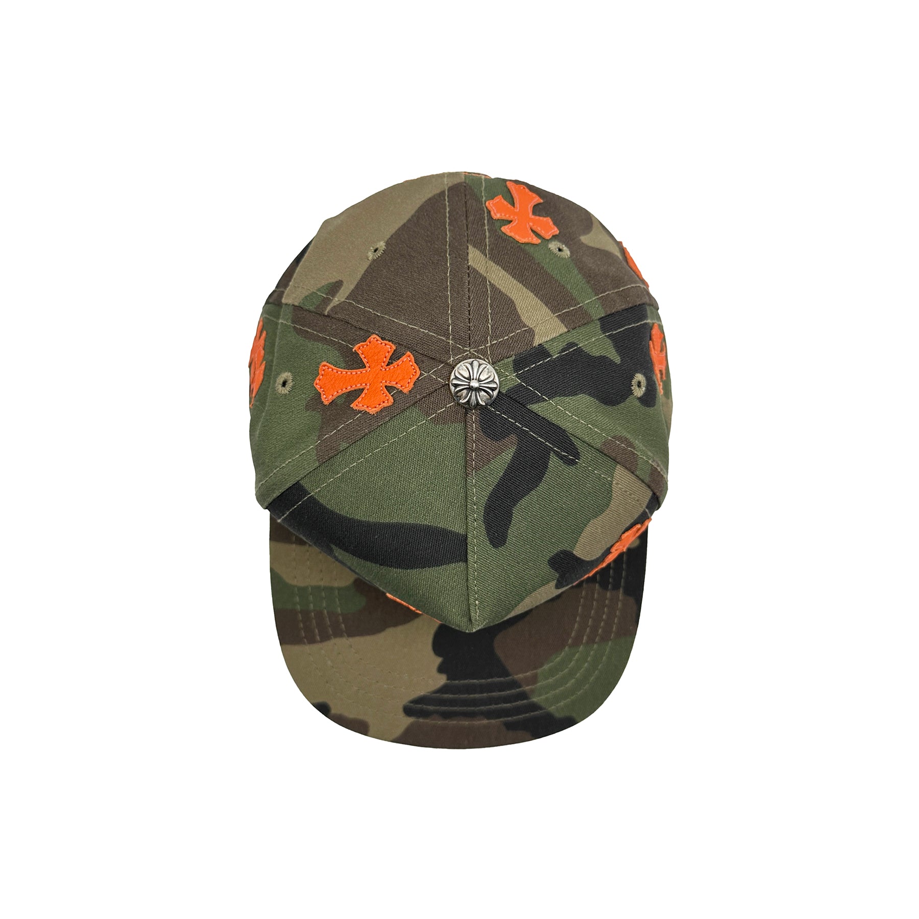Chrome Hearts Embroidered Cross Logo Camouflage Baseball Cap