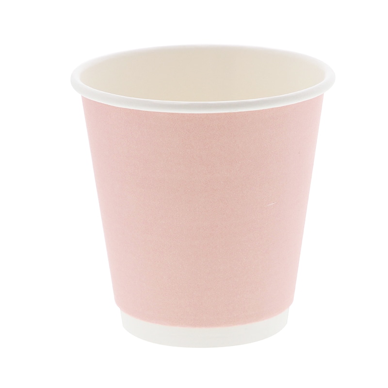 紙コップ 二重断熱カップ 12オンス(400ml) 口径90mm ピンク 25個/袋