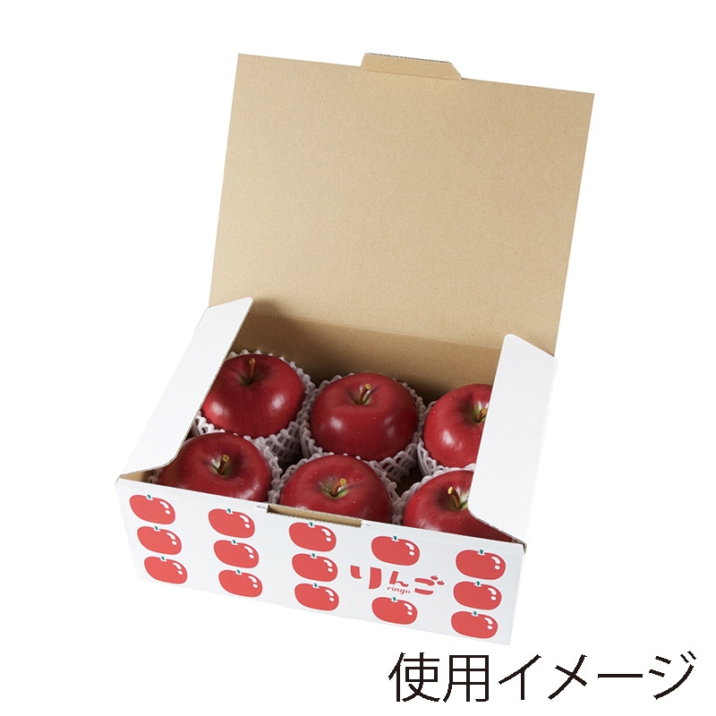 ヤマニパッケージ ギフト箱 イラストりんご ミニ L-2439 10枚/束（ご