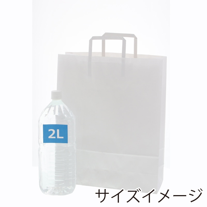 HEIKO 紙袋 H25チャームバッグ 2才(平手) 晒白無地 50枚/袋 003262500
