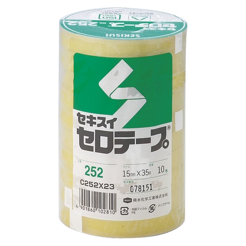 積水化学工業 セキスイ セロテープ No.252 15mm×35m巻 10巻/袋
