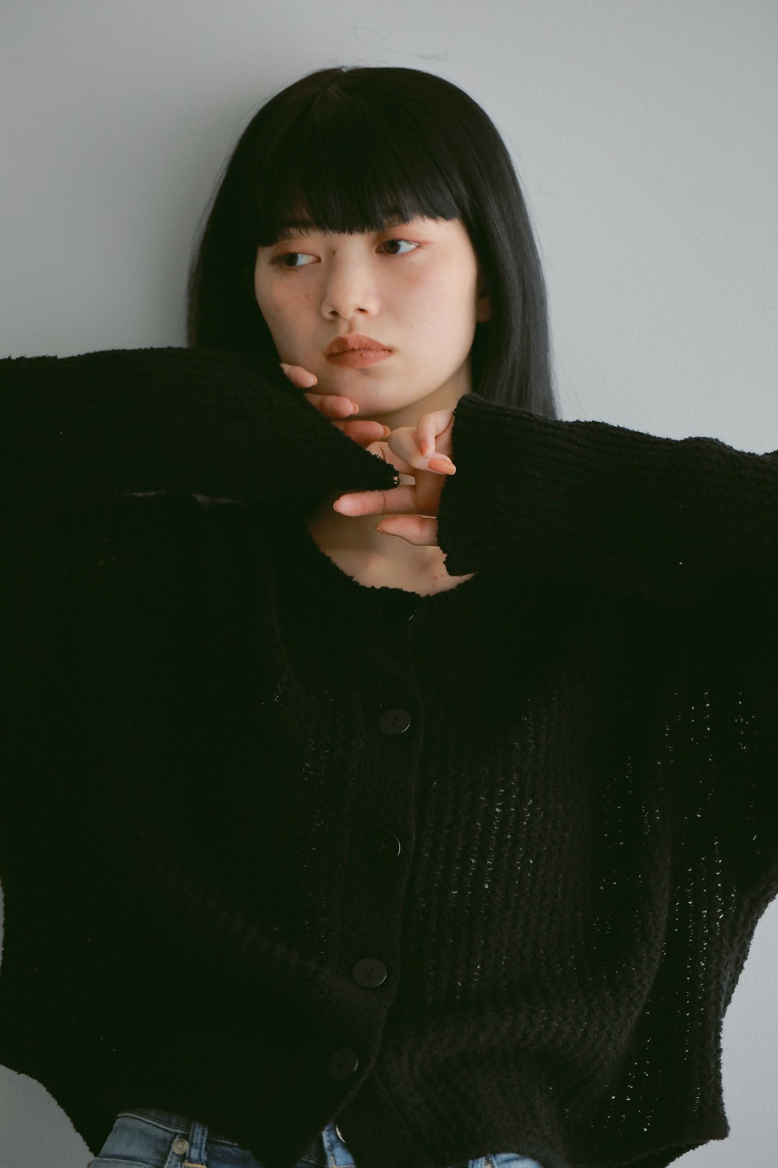 新品】NissyNaptime.ニットカーディガン ブラックFサイズ