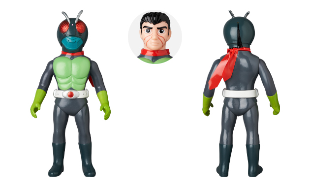 原作版 仮面ライダー（扉絵カラー・マスク取れ仕様） 東映レトロソフビ