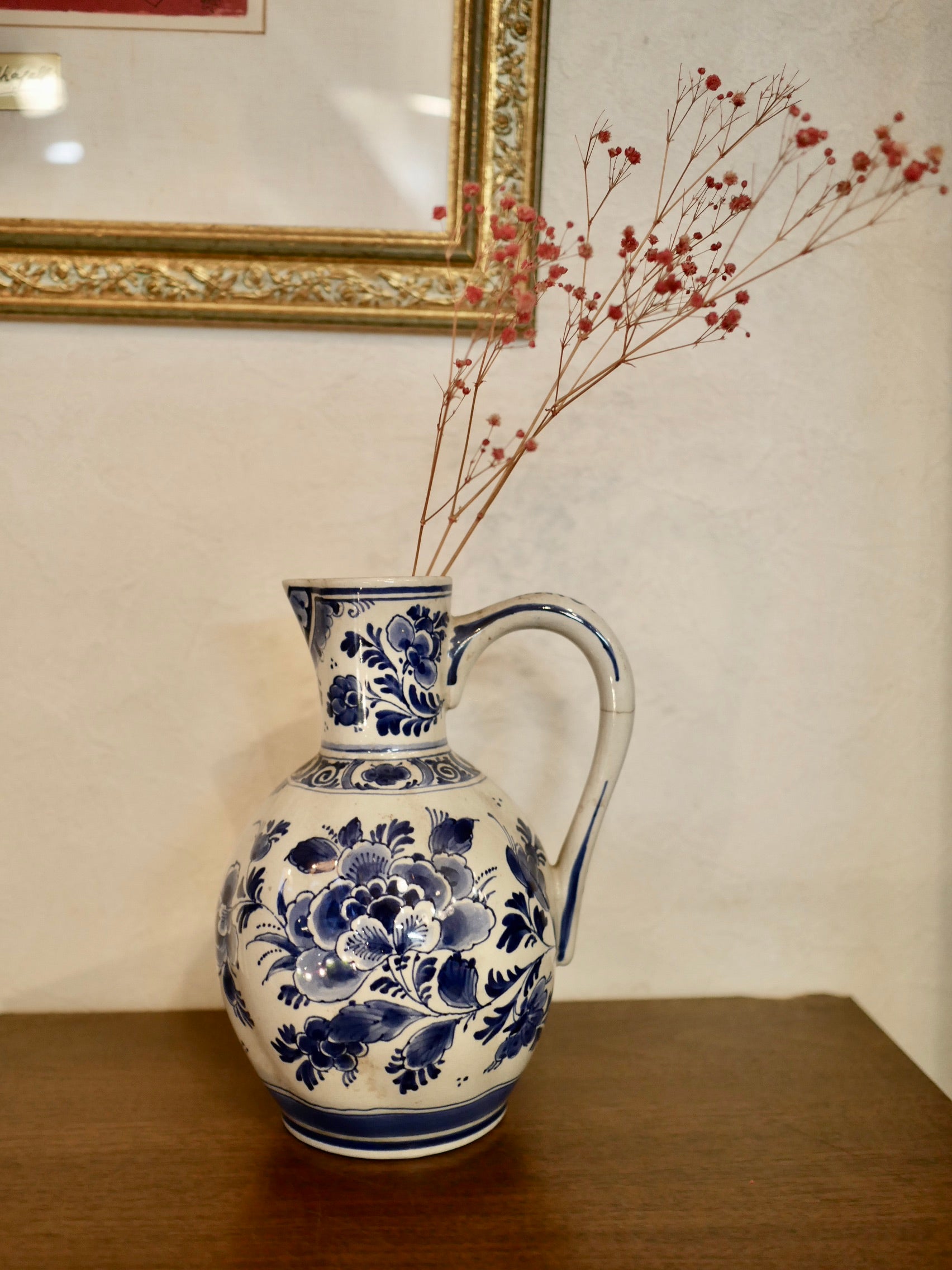 ロイヤルデルフト 破格！オランダのビンテージ超大型花瓶で細かく描き