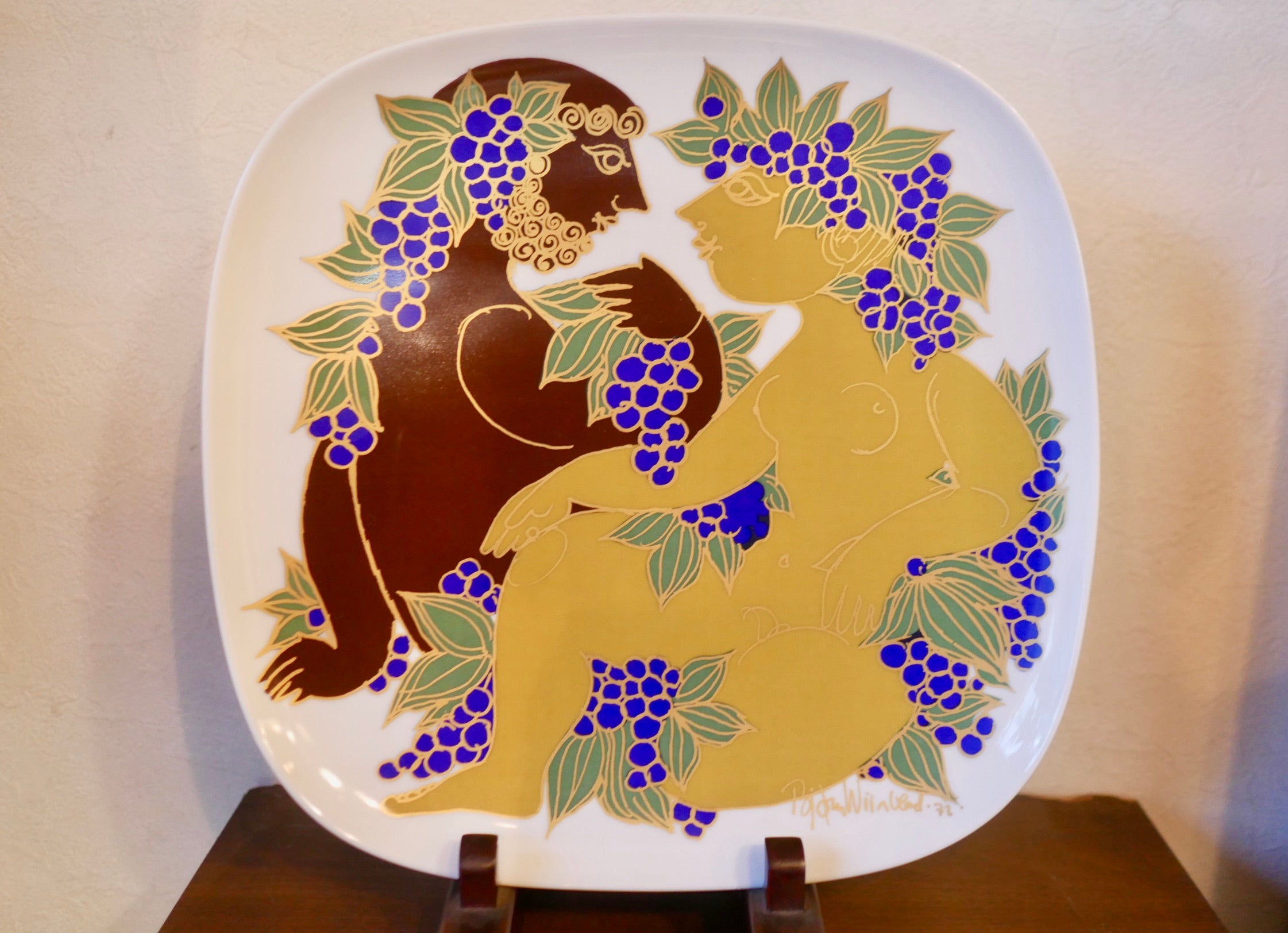 ビョルン・ヴィンブラッド 絵皿 飾り皿 大皿 置物 壁掛け レトロ