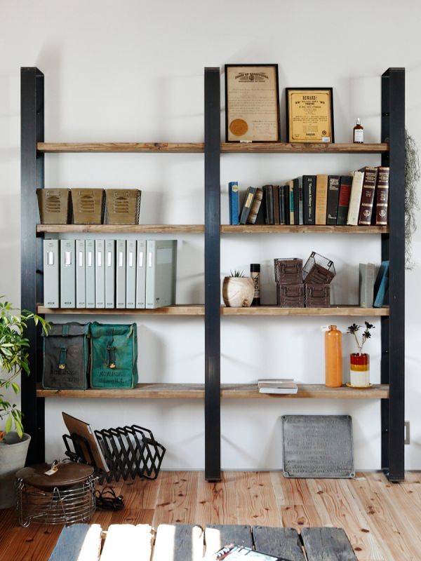 ▽ラスティックシェルフ 2nd 足場古材 アイアン 棚 什器 ▽ラ