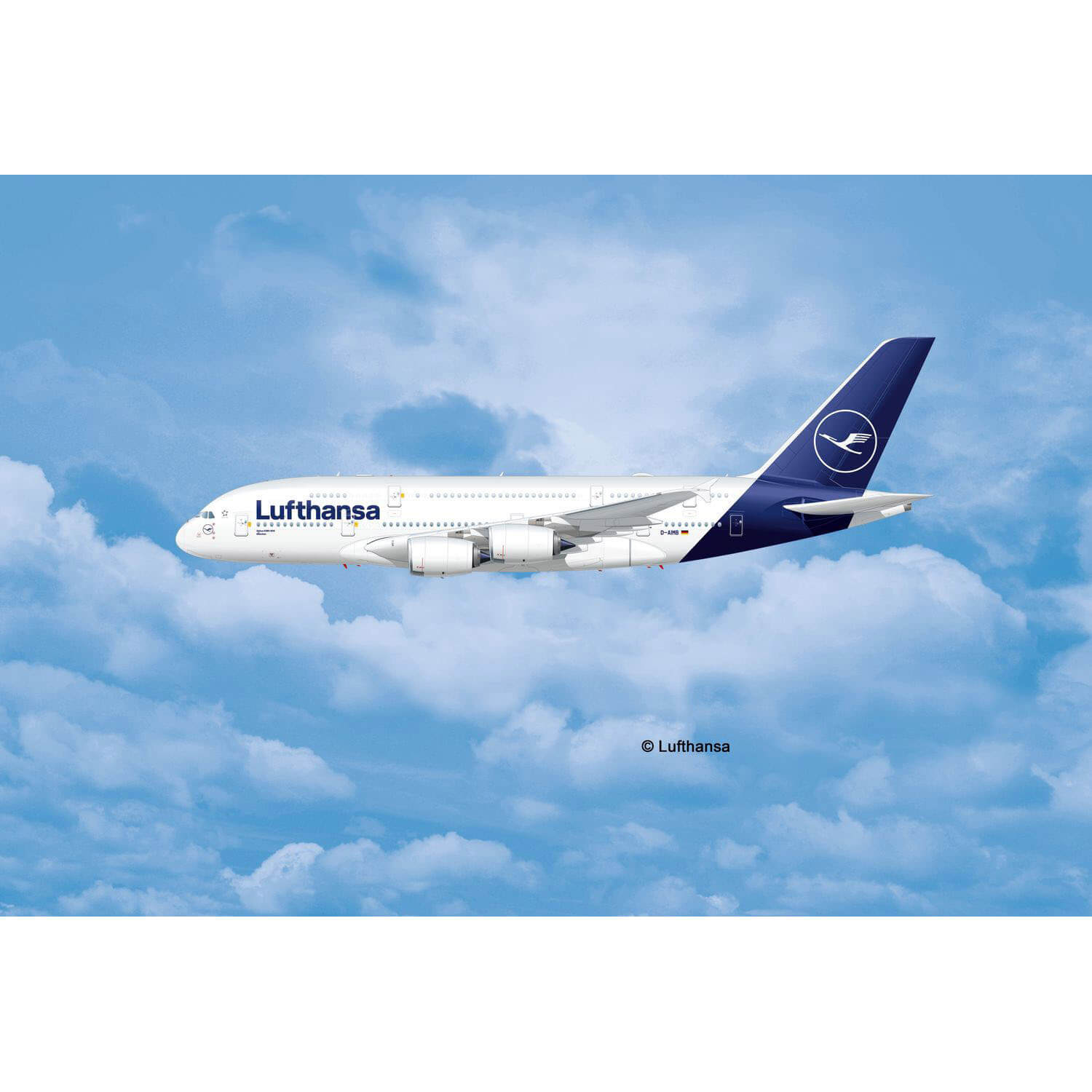Aircraft model: Airbus A380-800 Lufthansa New Livery - Revell