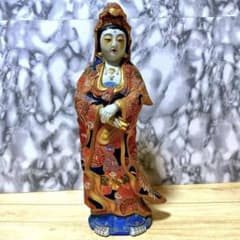 九谷焼 観音菩薩 金彩 骨董品 美術置物 仏像 期間限定値引き - メルカリ