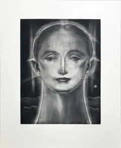 真作保証】舟越桂「大切な少しの言葉」2013 銅版画 AP サイン入