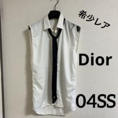 希少レアDior ノースリーブシャツ白ペイント38ディオールオム