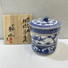 S585皆具『染付台子皆具』『平安秀峰造』共箱茶道具