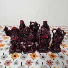 重山作 木彫り 七福神像 7体セット