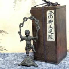 雷神三本脚蛙唐物縁起物置物骨董品アンティークレトロ