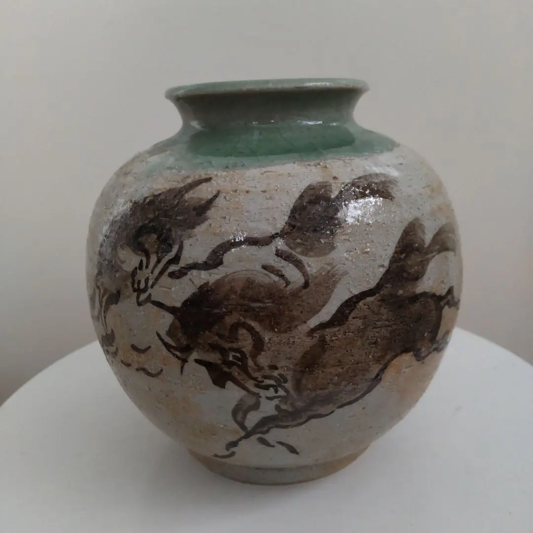 相馬 壺 訳アリ 口直し 大壺 時代物 鉄釉 2025年最新】相馬焼 壺