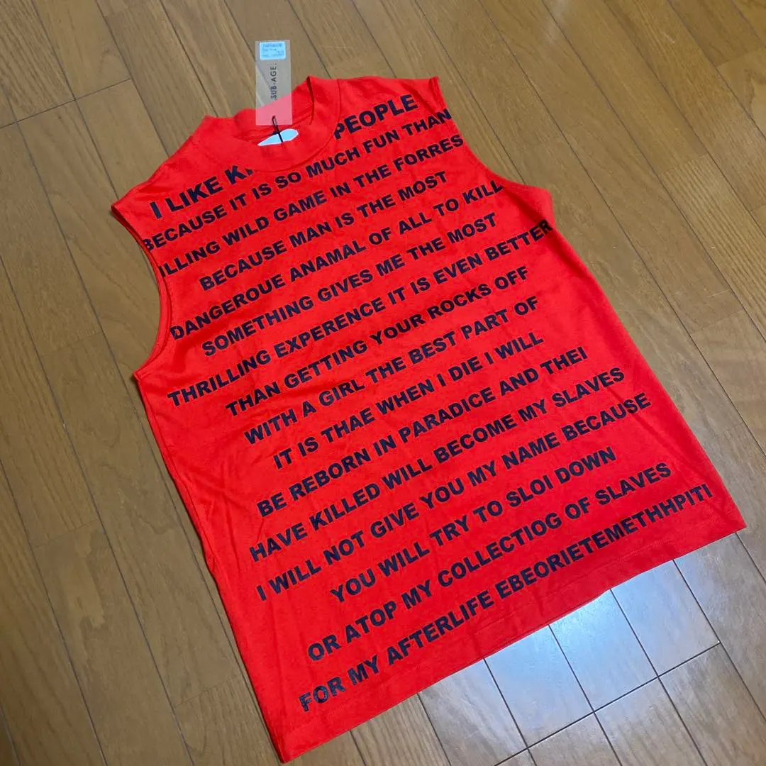 SUB-AGE タンクトップSUB-AGE.】zodiac ノースリーブ T SUB-AGE