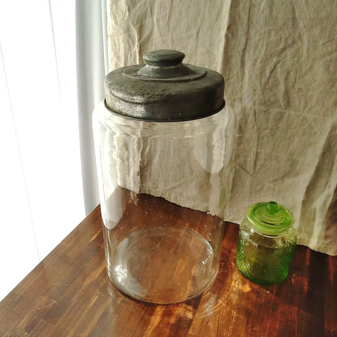 アンティーク 飴屋瓶 あめや瓶 ウランガラス和ガラス 菓子瓶 古道具