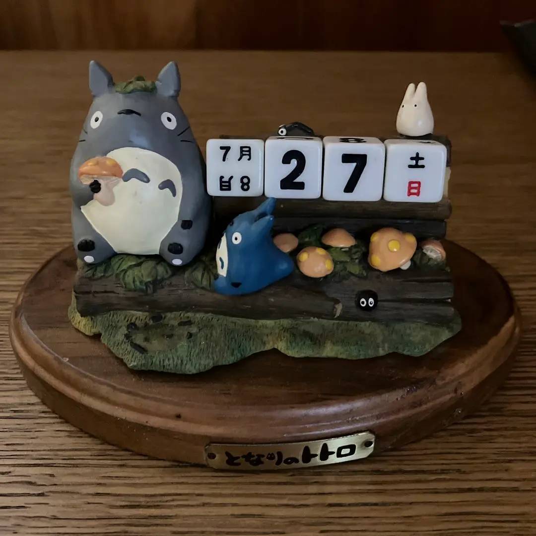 希少品】ジブリ となりのトトロ 万年カレンダー付き 置時計 掛け時計