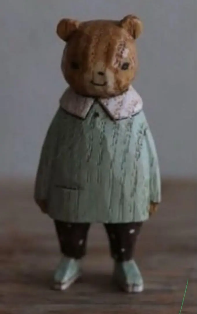 昭和レトロな木彫りの熊の置物 横幅36cm 稀少 昭和レトロ 木彫の熊