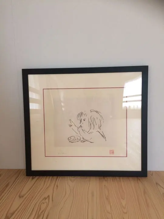 Amazon.co.jp: ジョン・レノン 作画 絵画『smaile number five Film