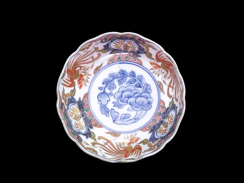 古伊万里 色絵 鳳凰に牡丹の図 膾皿 5客 C380AS-CZf - メルカリ