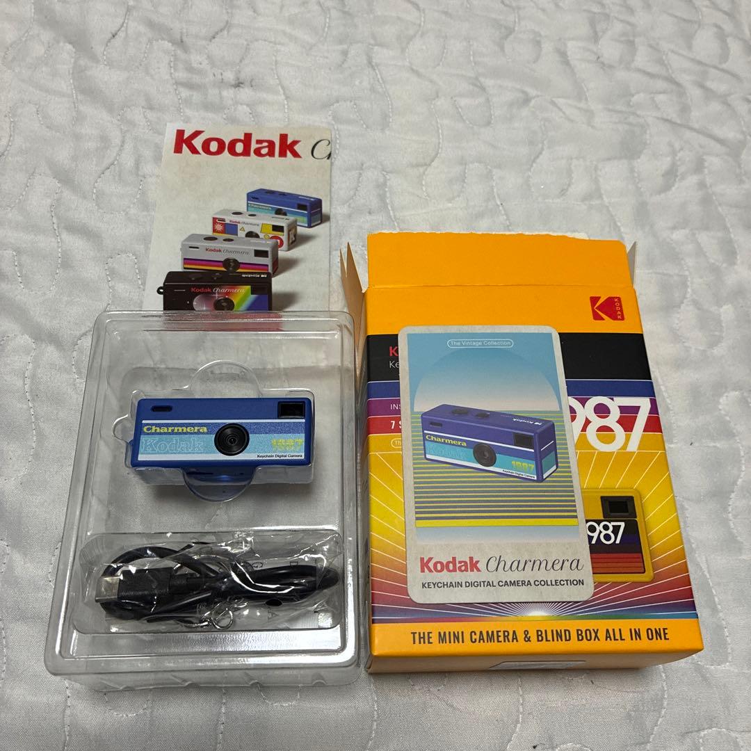 kodak charmera ブルー青デジタルカメラ キーチェーン - メルカリ
