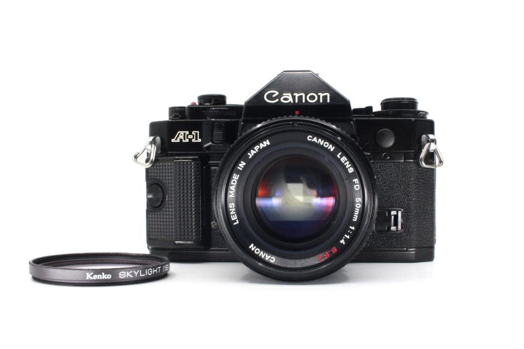 完動品】Canon A-1 + 標準レンズ フィルム一眼レフカメラ 動作確認済