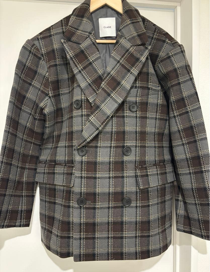 CLANE OVER SHOULDER PEAKED LAPEL COAT